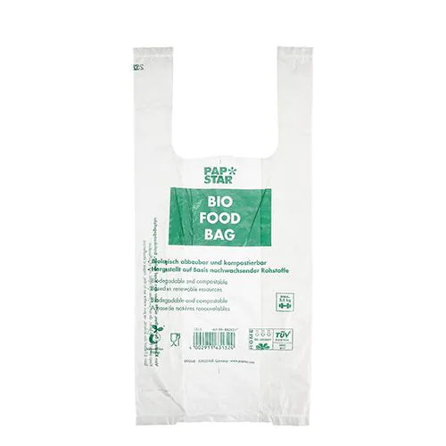 Sacchetti compostabili grandi per magliette (300+2x80)x600mm 