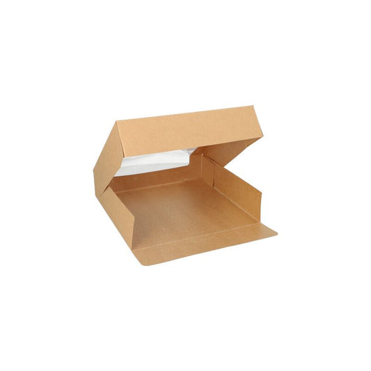 Cajas para Tarta 23 x 23 x 5,5 cm con ventana de PLA (25 unid/pack)