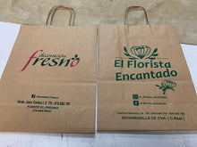 Cargar imagen en el visor de la galería, Bolsa Kraft Asa Plana S1 (26x14x32cm) (personalizada a 1 tinta- a 2 caras)- 1500 unidades
