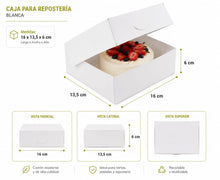 Cargar imagen en el visor de la galería, Caja Pastelería 16x13,5x6cm
