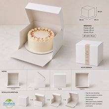Cargar imagen en el visor de la galería, Caja Pastelería Alta 24x24x18cm

