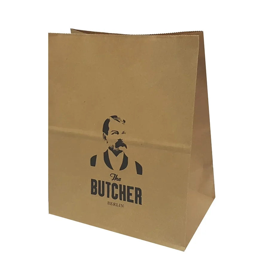 Bolsa Americana Kraft S (22+14x37cm) - (personalizada a 1 tinta - 2 caras)- 1500 unidades