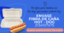 Cargar imagen en el visor de la galería, Envase Caña de Azúcar Hot Dog 21x11x7,5cm
