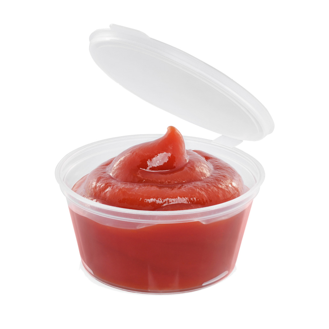 Sauce container 120 ml with hinge 