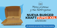 Load image into Gallery viewer, Kraft Burger + Potatoes Box 22.5x18x9cm
