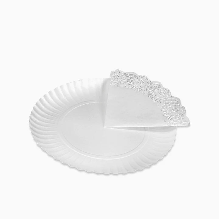 White Laminated Plate 22 cm 