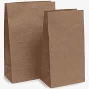 Bolsa Americana Kraft S - 22+14x37cm