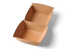 Cargar imagen en el visor de la galería, Caja Kraft Hamburguesa Grande 14x14x8cm
