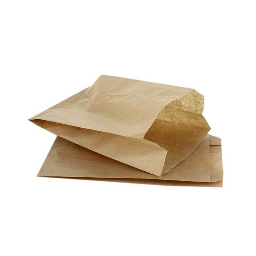 Laid Kraft Paper Pastry Bag 12+6x20cm