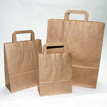 Load image into Gallery viewer, Kraft Bag with Flat Handle L (32+16x35cm)
