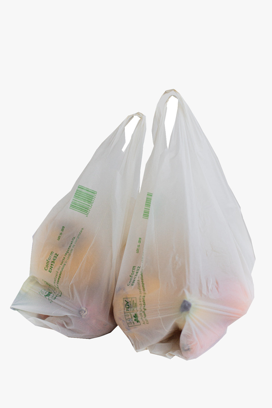 Sacchetti compostabili grandi per magliette (300+2x80)x600mm 