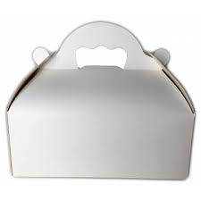 Caja Blanca Pasteleria con Asa Grande (20x18x7cm)