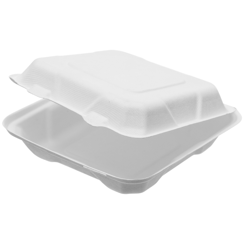 Envase Caña de Azúcar Tapa Bisagra 21x20x7,8cm,1400ml