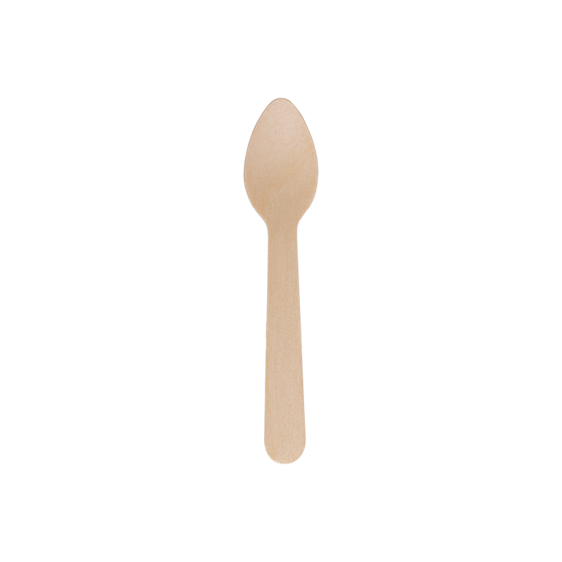Cucharita Postre Madera 11 cm Enfundada (2000 unid/caja) (exclusivo online)