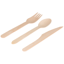 Load image into Gallery viewer, Pack 4x1 Fork, Knife, Spoon and Napkin
