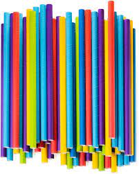 Pajitas Papel Colores Solidos - Enfundadas - 6mm x 20cm